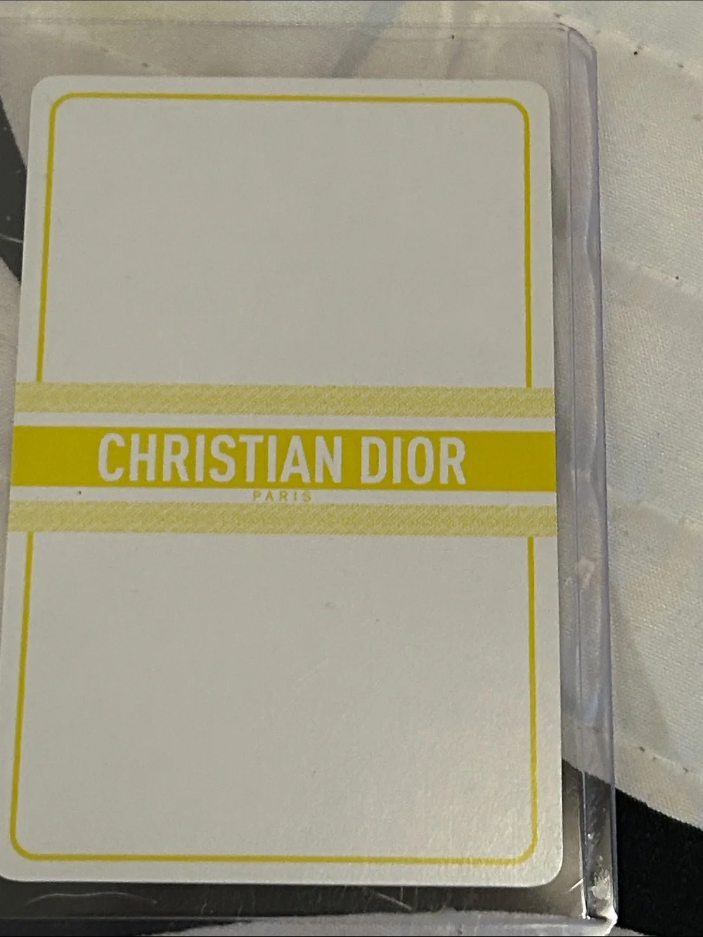 Dior Clear Card Sleeve with Yellow Christian Dior Band King of Hearts